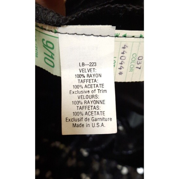 Alfred Angelo Black Elegant Vintage Sequins, Long Sleeve Dress 9/10 - Picture 11 of 14